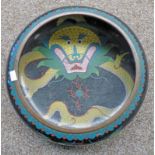 CLOISONNE BOWL WITH DRAGON DECORATION,