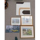 SELECTION OF FRAMED PICTURES INCLUDING MCINTOSH PATRICK PRINT SIGNED IN PENCIL