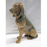 ROYAL COPENHAGEN PORCELAIN FIGURE OF A BLOODHOUND - NUMBER 1322,