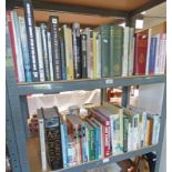 SELECTION OF BOOKS OVER TWO SHELVES