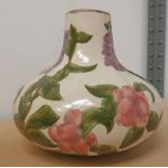 COBRIDGE STONEWARE VASE DECORATED WITH FOXGLOVES - 19 CM TALL Condition Report: In