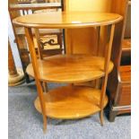 19TH CENTURY MAHOGANY 3 TIER OCCASIONAL TABLE