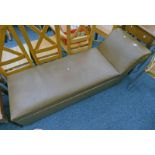 EARLY 20TH CENTURY LEATHERETTE CHAISE LONGUE 165 CM LONG