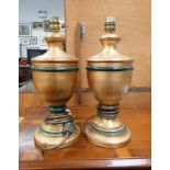 PAIR GILT TABLE LAMPS