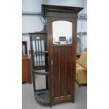 EARLY 20TH CENTURY OAK ART DECO STYLE HALL WARDROBE