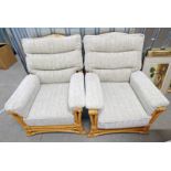 PAIR BAMBOO CONSERVATORY ARMCHAIRS