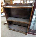 EARLY 20TH CENTURY OAK BOOKCASE WITH 3 SHELVES,