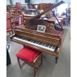 ROSEWOOD BABY GRAND PIANO BY PLEYEL,