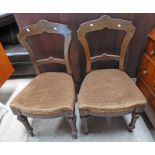 SET OF 6 LATE 19TH CENTURY MAHOGANY HAND CHAIRS ON TURNED REEDED SUPPORTS