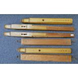 SET OF 4 19TH CENTURY PAINTED BED FRAME UPRIGHTS