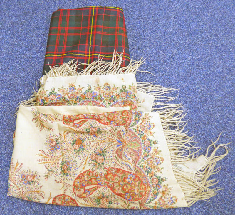 LENGTH OF TARTAN MATERIAL & SHAWL