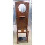 20TH CENTURY OAK HALLSTAND 183CM TALL X 60CM WIDE