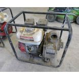 HONDA WATER PUMP WB20 - YEAR 2010 4 HP AIR COOLED HONDA PETROL ENGINE,