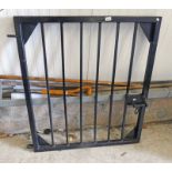 METAL GATE Condition Report: 103cm wide including bracket. 109cm tall.