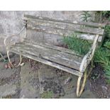 GARDEN BENCH WITH METAL ENDS