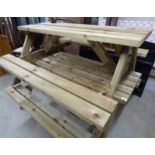 PINE PICNIC/GARDEN BENCH - SOLD DISMANTLED Condition Report: 150cm long 110cm