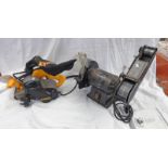 DEWALT ELECTRIC SANDER 1010W AND BENCH GRINDER