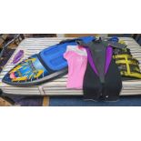 KIDS O'BRIEN T2000 KNEE BOARD WITH WETSUIT, LIFE JACKETS,