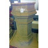 OCTAGONAL CHIMNEY POT 79CM TALL Condition Report: Chips to exterior to both top and