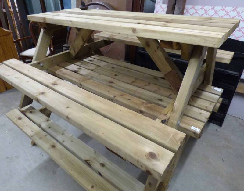 PINE PICNIC / TABLE GARDEN BENCH - SOLD DISMANTLED