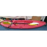 OCEAN KAYAK WITH PADDLES Condition Report: 4 holes present.