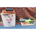 GARDEN LEAF BLOWER WITH A CARLSBRO KARAOKE PLAYER, WHEEL CLAMP,