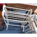 2 WHITE PAINTED TOWEL RAILS