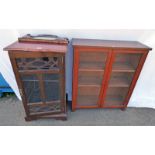 MAHOGANY MUSIC CABINET & PINE CABINET