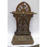 EARLY 20TH CENTURY CAST IRON STICK STAND 80CM TALL X 48CM WIDE