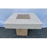 21ST CENTURY MARBLE SQUARE OCCASIONAL TABLE
