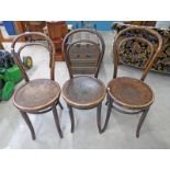 SET OF 3 BENTWOOD CHAIRS