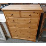 PINE CHEST OF 2 SHORT OVER 4 LONG DRAWERS