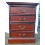 HARDWOOD 2 DRAWER FILING CABINET 78CM TALL X 58CM DEEP X 56CM WIDE