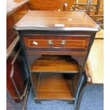 INLAID MAHOGANY CABINET WITH SINGLE DRAWER