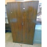 MAHOGANY 2 DOOR WARDROBE BY J & A OGILVIE, ABERDEEN -167.