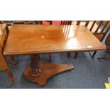 19TH CENTURY MAHOGANY BED TABLE WITH ADJUSTABLE TOP