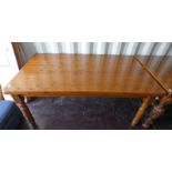 20TH CENTURY PINE KITCHEN TABLE 182 CM LONG