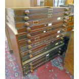 20TH CENTURY MULTI DRAWER PLAN CHEST Condition Report: There is no top to the unit &