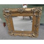 GILT FRAMED MIRROR - GLASS SIZE 33 X 39 CMS