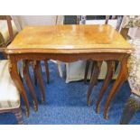 NEST OF 3 TABLES WITH ORMOLU MOUNTS & FLORAL INLAY