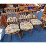 SET OF 6 PINE KITCHEN CHAIRS