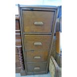 LATE 19TH/EARLY 20TH CENTURY OAK 4 DRAWER FILING CABINET - 48CM WIDE X 74.