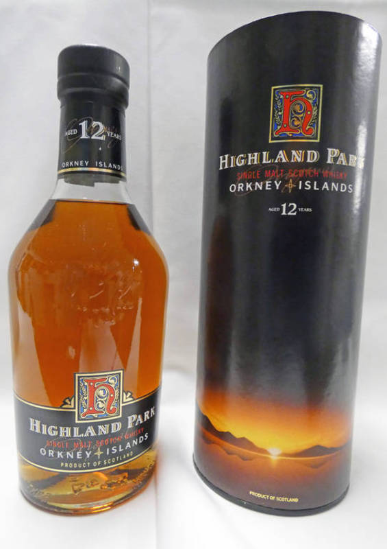 1 BOTTLE HIGHLAND PARK 12 YEAR OLD SINGLE MALT WHISKY - 70CL,