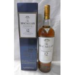 1 BOTTLE MACALLAN ELEGANCIA 12 YEAR OLD SINGLE MALT WHISKY - 1 LITRE, 40% VOLUME,