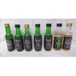 7 SINGLE MALT WHISKY MINIATURES BOTTLED BY CADENHEADS INCLUDING GLENCADAM GLENLIVET, GLENURY ROYAL,