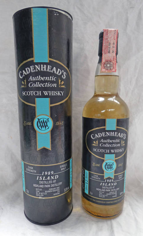 1 BOTTLE HIGHLAND PARK 12 YEAR OLD CASK STRENGTH SINGLE MALT WHISKY, DISTILLED 1989 - 70CL, 55.