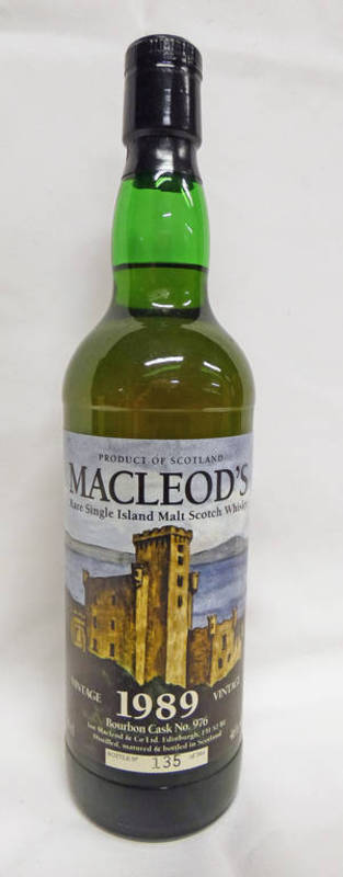 1 BOTTLE MACLEOD'S 15 YEAR OLD SINGLE MALT WHISKY, VINTAGE 1989 - 70CL, SINGLE MALT,