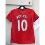 WAYNE ROONEY SIGNED REPLICA CHILDS MANCHESTER UNITED SHIRT Condition Report: Childs