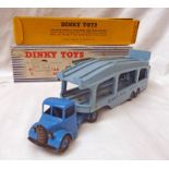 DINKY TOYS 982 - PULLMORE CAR TRANSPORTER TOGETHER WITH 994 - LOADING RAMP.