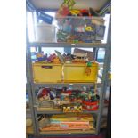 SELECTION OF VARIOUS ITEMS INCLUDING TOY CARS, FIGURES, BOARD GAMES AND OTHERS.